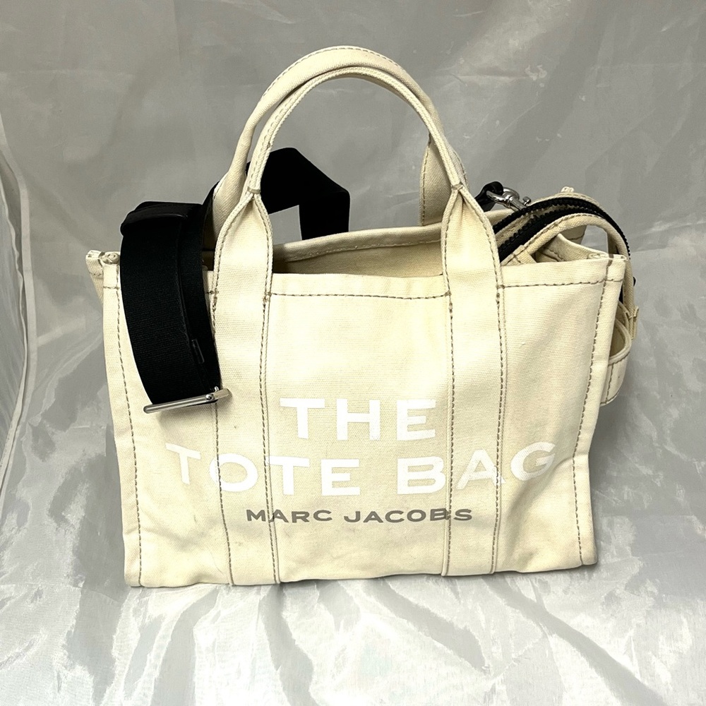 Marc Jacobs The Tote Bag Canvas Medium Beige - Picture 4 of 15